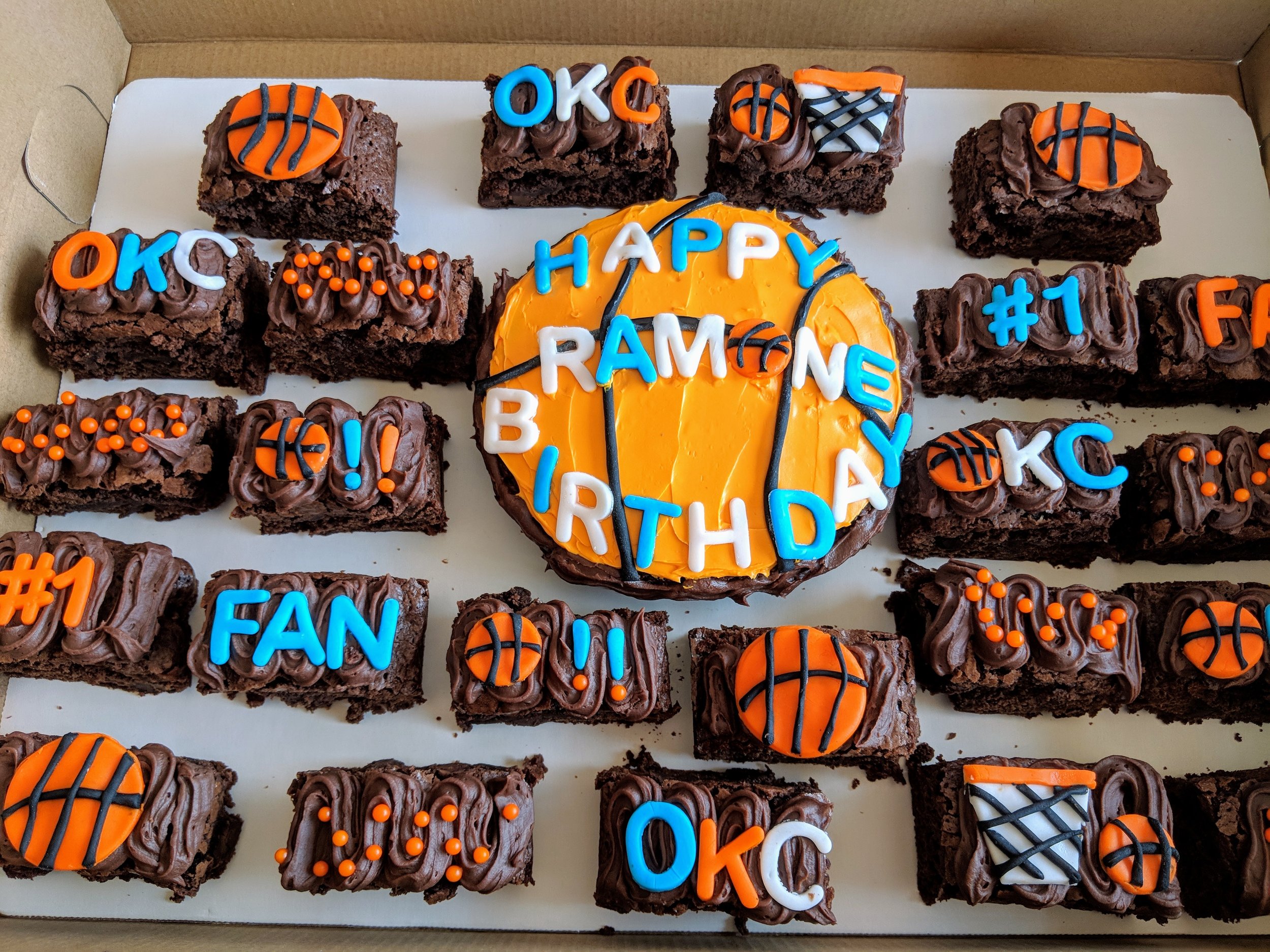 A mini birthday cake for a Golden State Warriors fan.