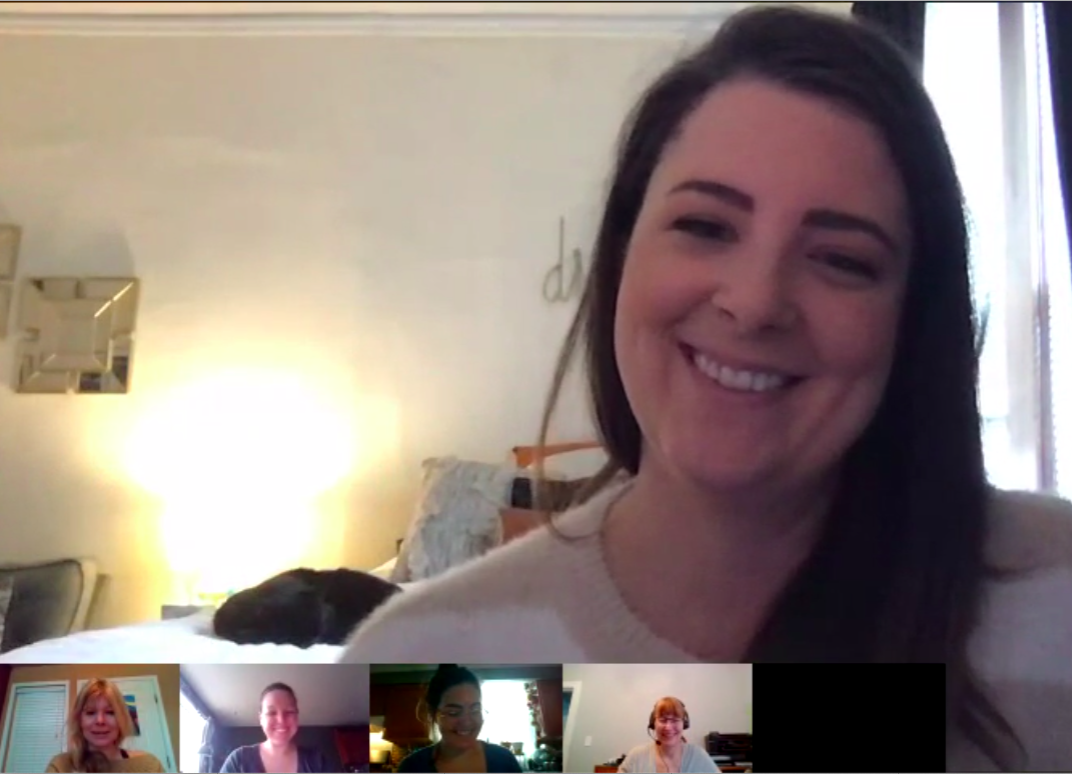  A screenshot featuring Emily, our new Chicago Ambassador from our inaugural new volunteer orientation! 