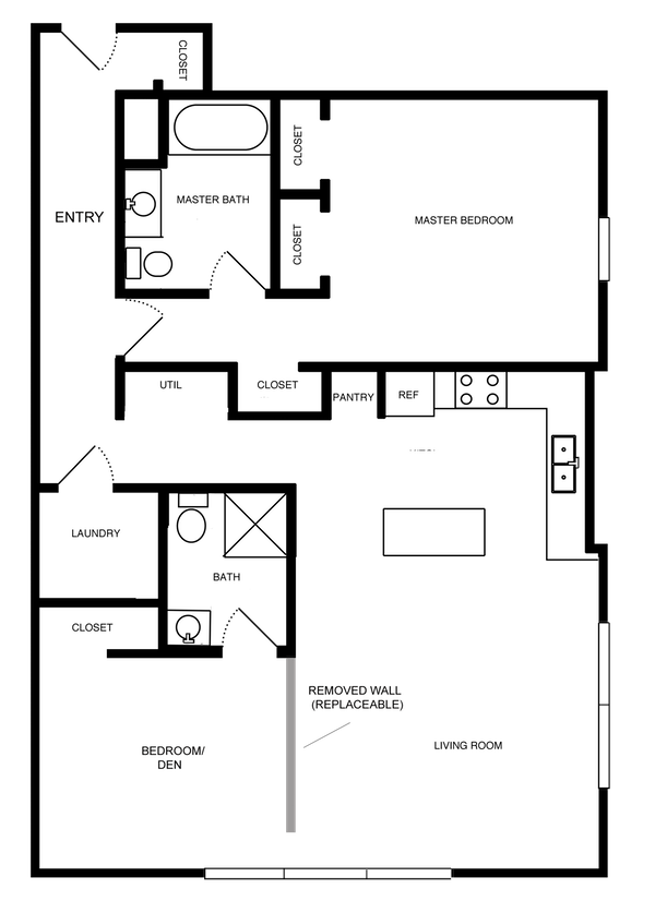 Floor plan is provided for illustrative purposes only and while deemed accurate, proportion, measurements and relative layout are not guaranteed.