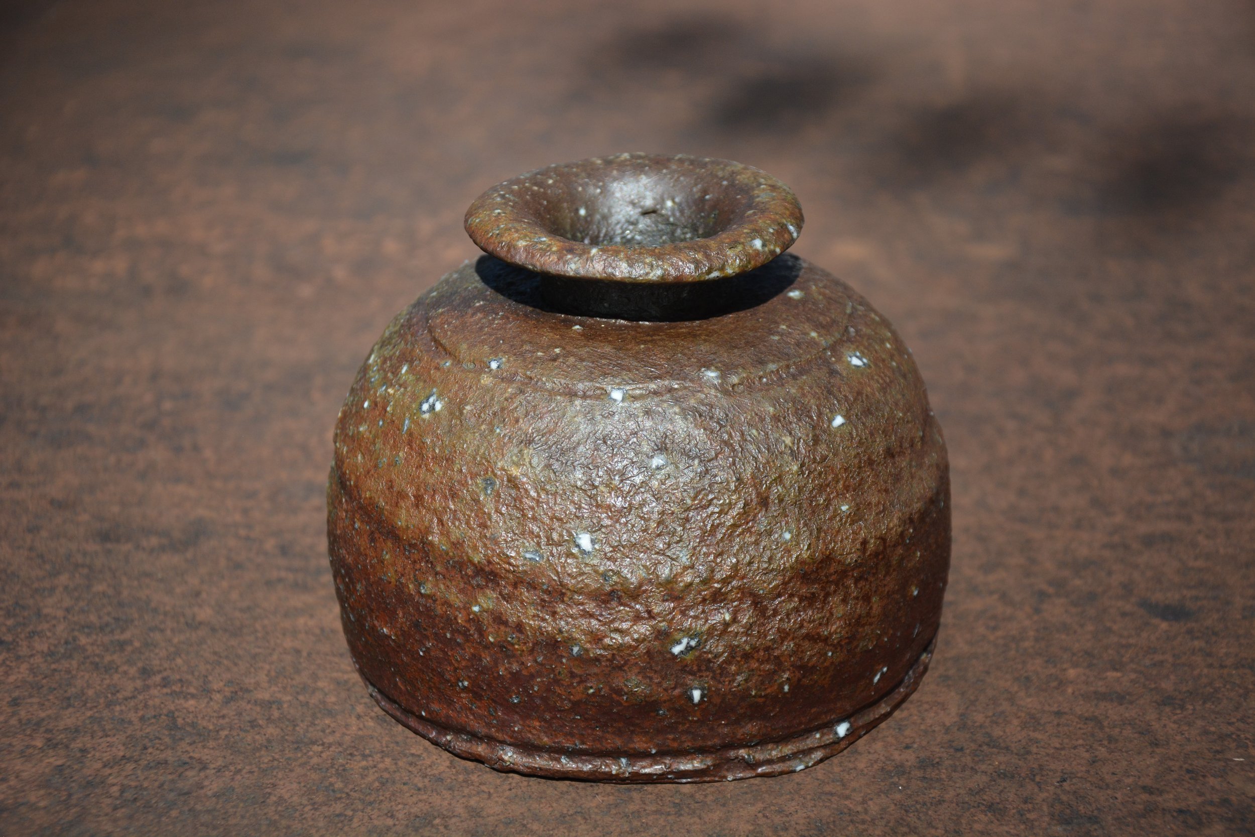 White-spot Jar, 2023, H24cm, W21cm, Tanja Native Dam Clay, Woodfired Ceramic.jpg