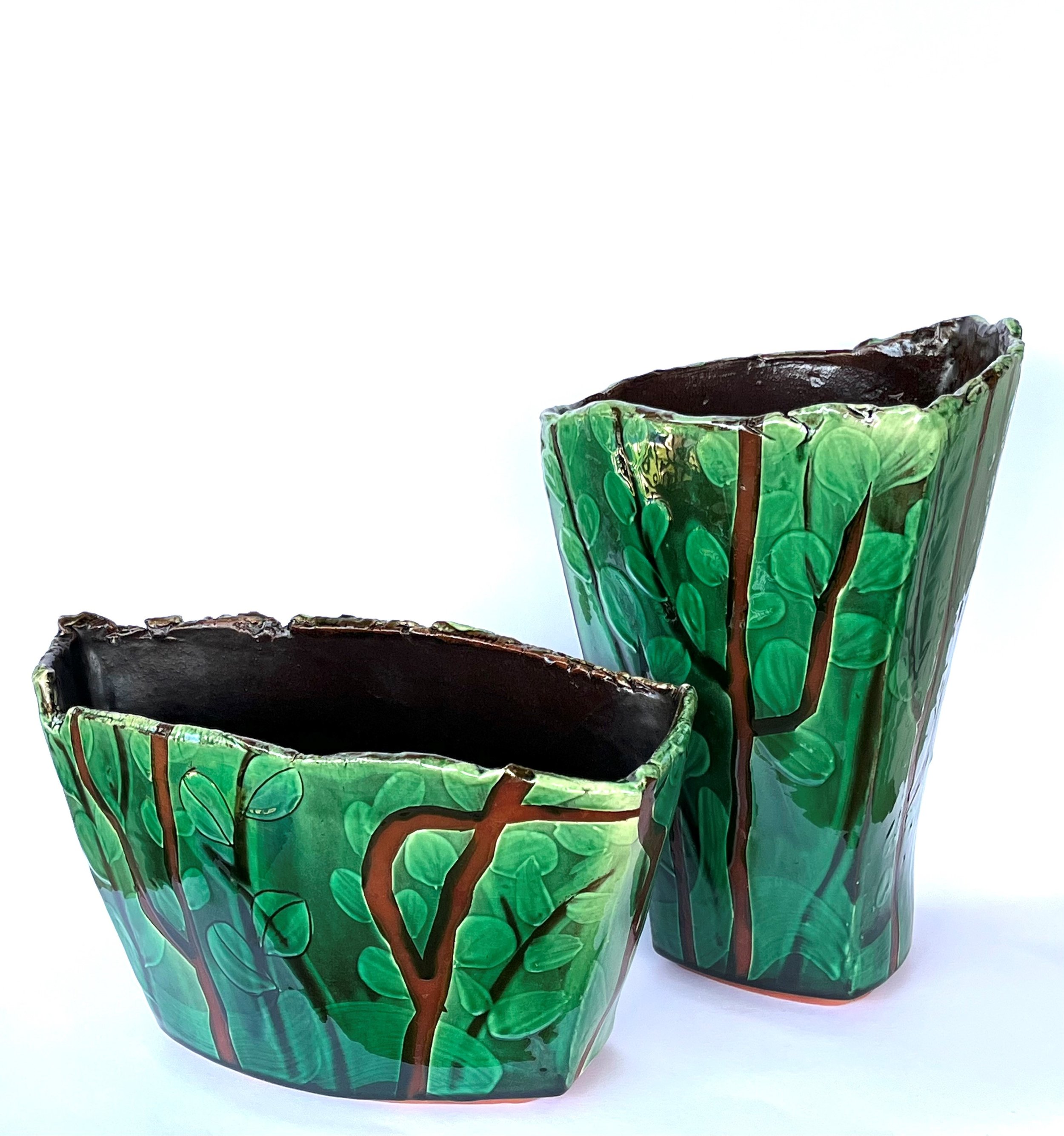 3. Jane Annois, Forest, 50 shades of green, ceramic, terracotta, slips, glazes 20 x 33 x 15.jpg
