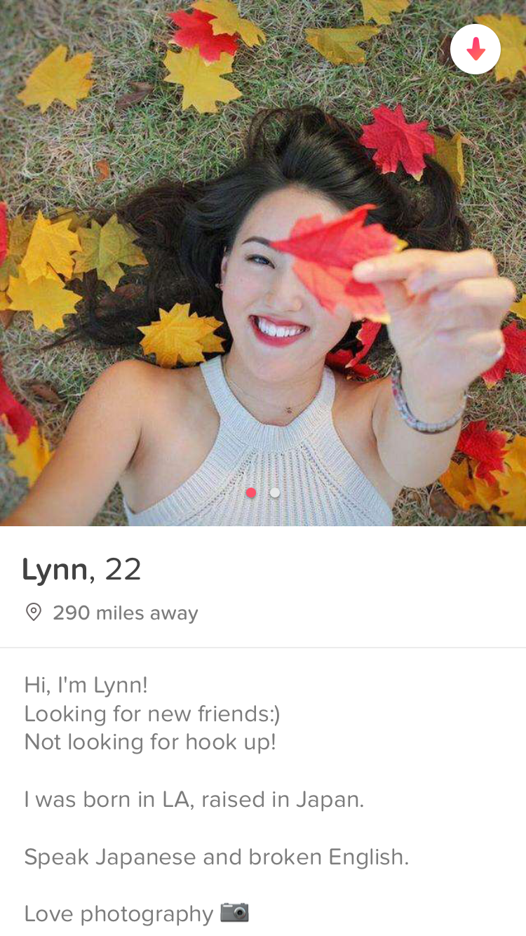 Tinder profile girl