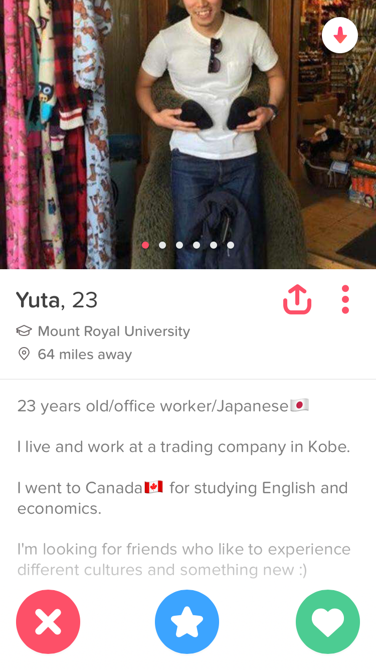 Tinder profile guy