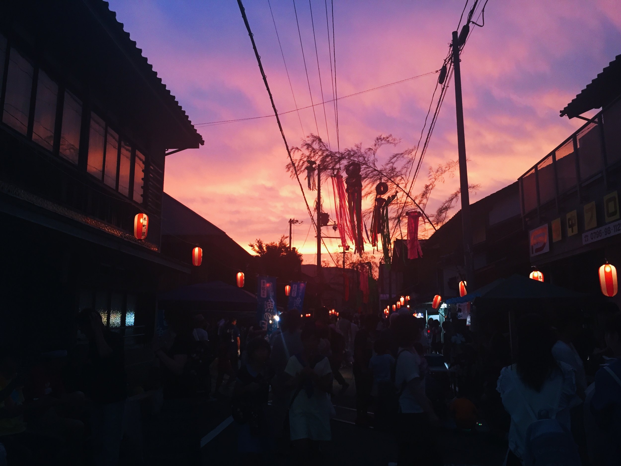 Japanese rural village summer festival