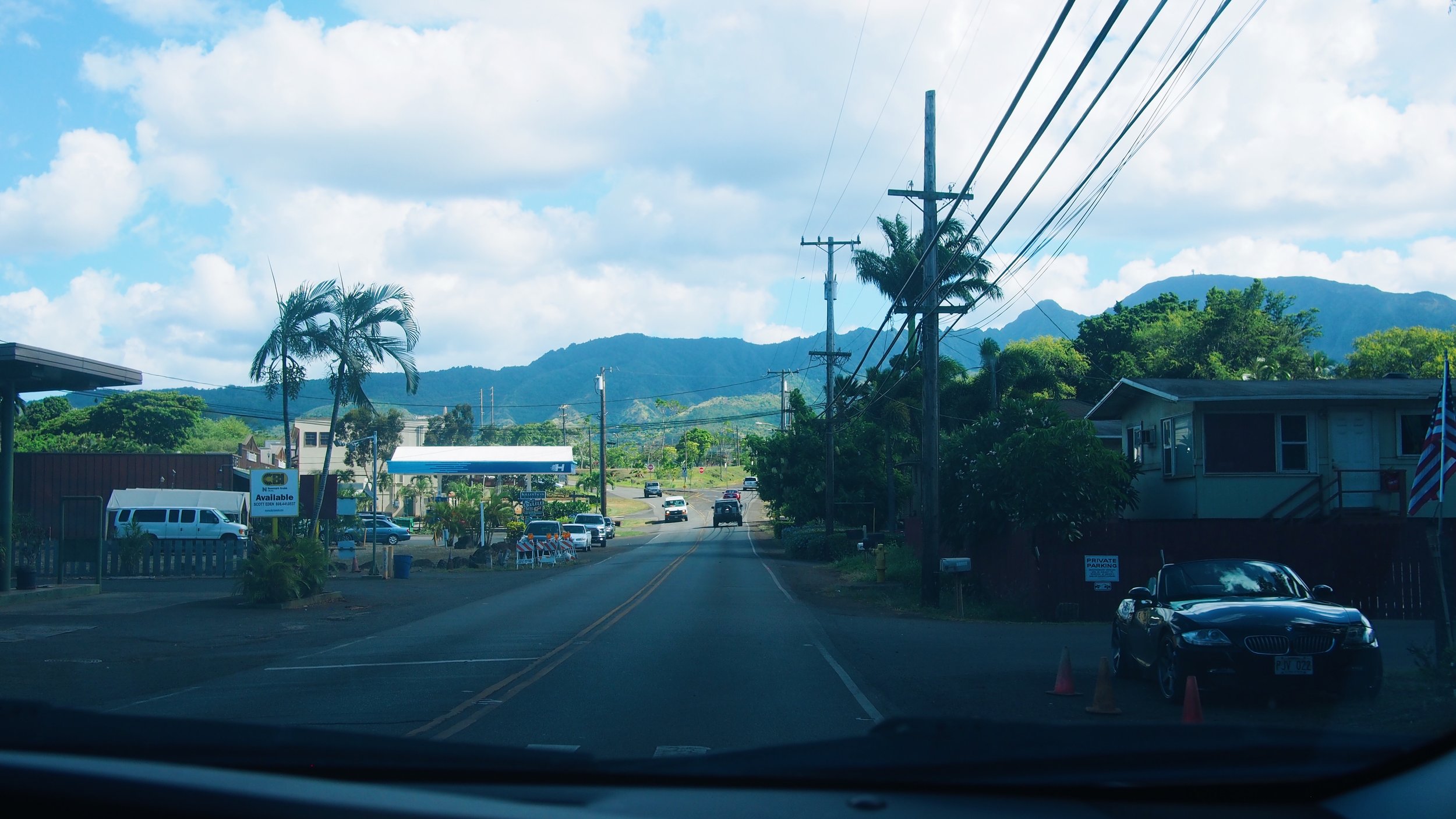 Mountains on the north shore of Oahu