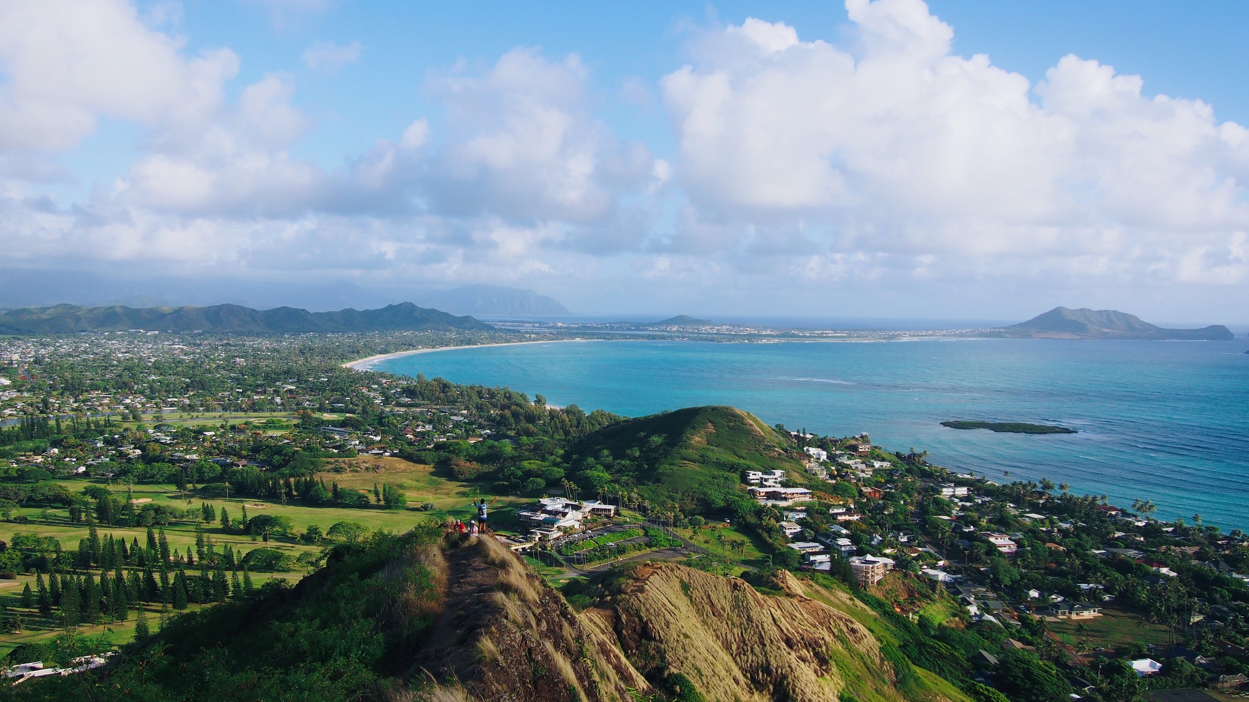 View of the widward side of Oahu from the Lanikai Pillboxes