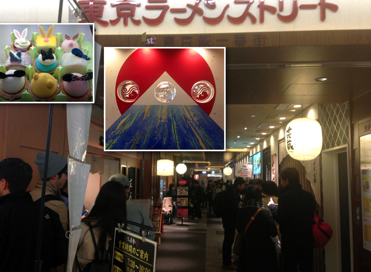 Cute desserts, Ramen Street and artwork. All normal things at a subway station, right?