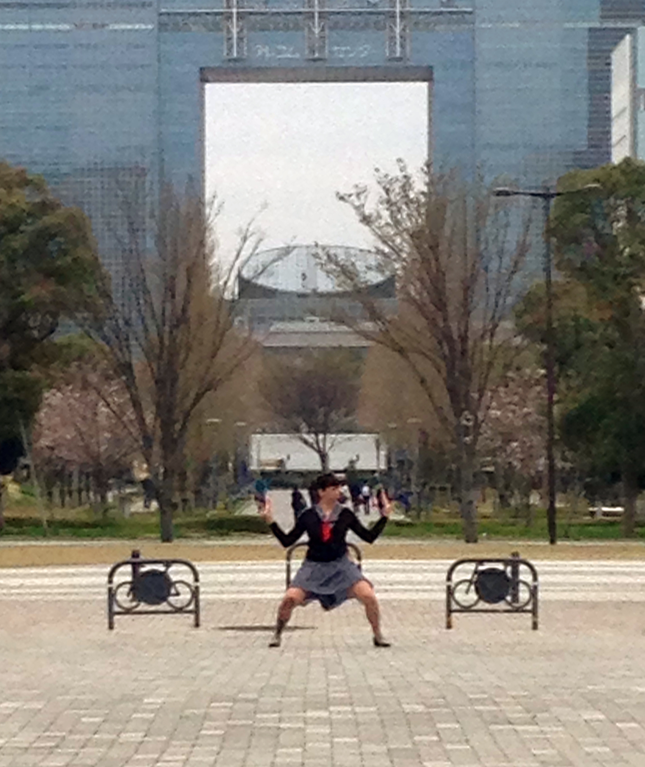 I wanted to be framed in the actual gate, but you can only do so much with an iPhone camera.