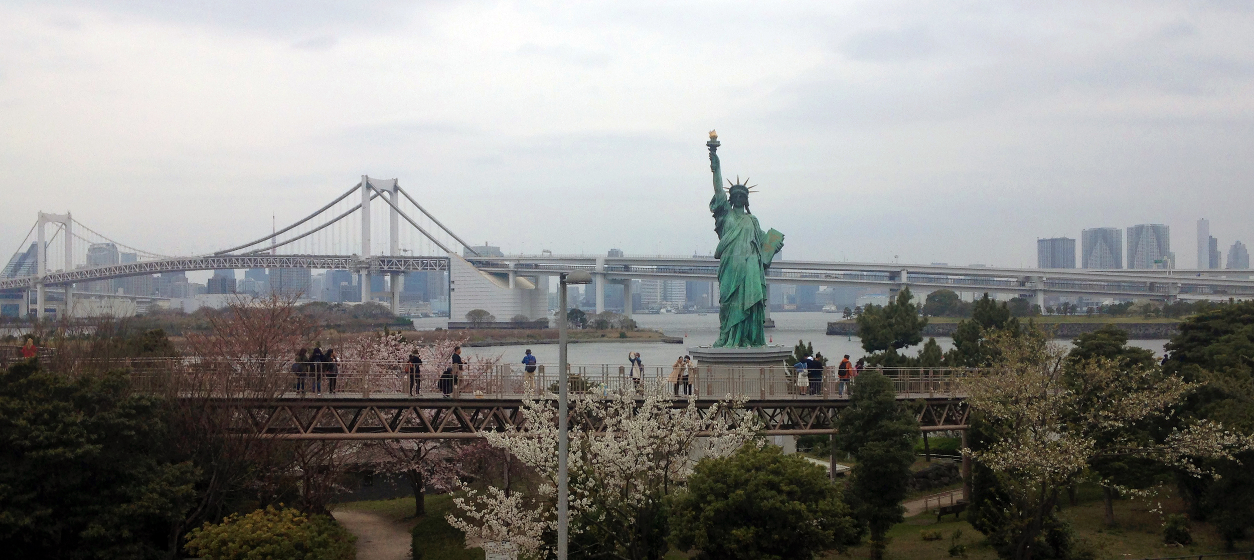 The closest I've ever come to seeing the Statue of Liberty was in Japan.