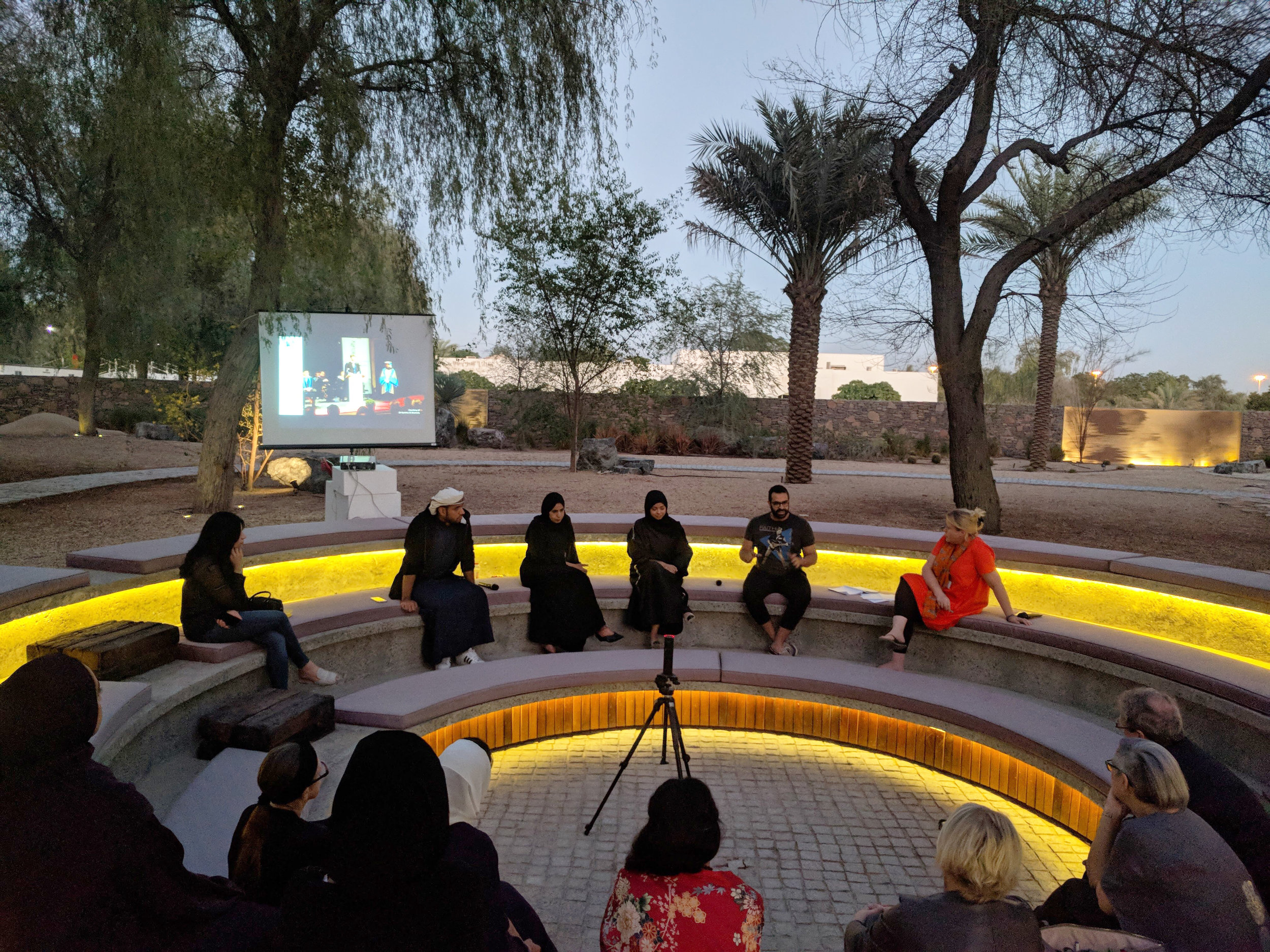 Tashkeel Talk with Saeed Al Madani, Dr. Karima Al Shomaly, Salama Nasib and Khalid Mezaina. Image courtesy of Tashkeel 3.jpg