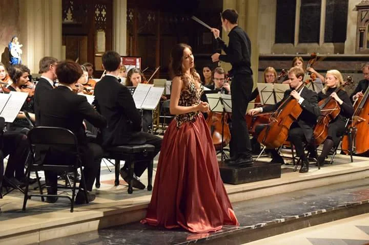 On stage with King's Chamber Orchestra, December 2015.