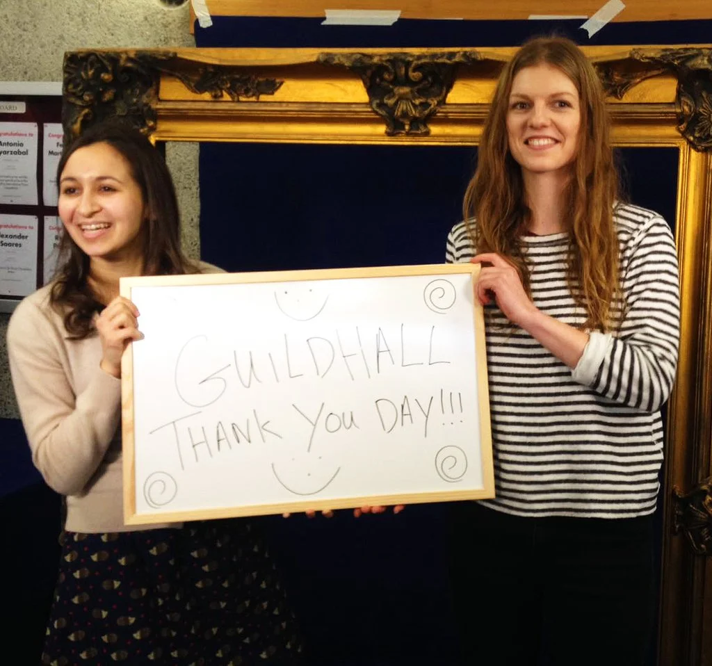 thanking donors at the Guildhall School.