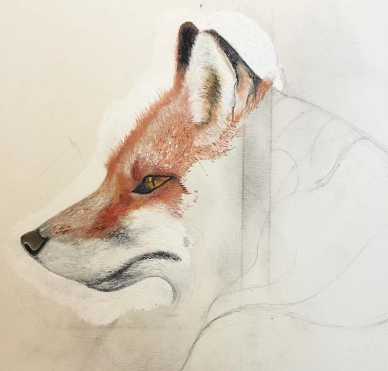 Fox Art | Fox Oil Painting | Animal Art