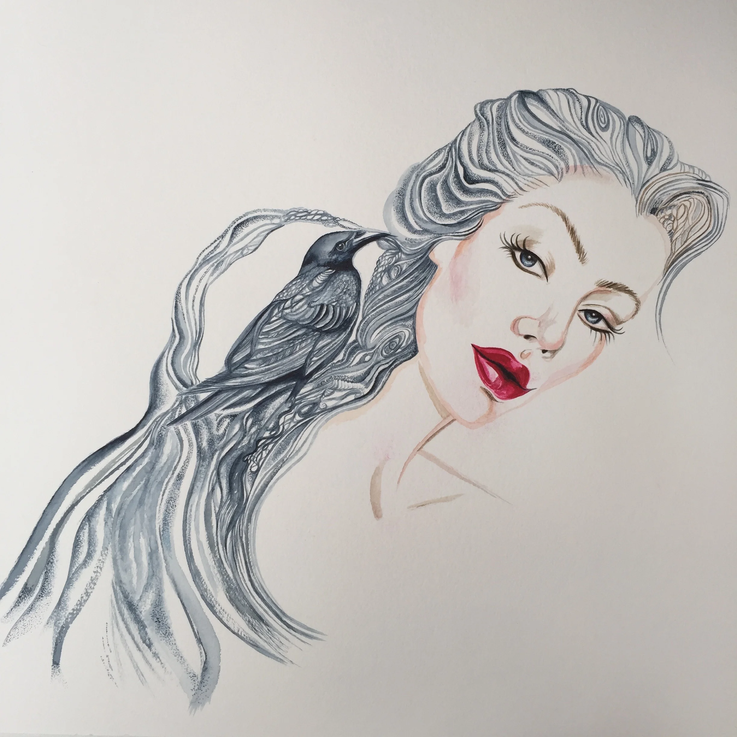 Watercolour Portrait | Fashion Illustration | Animal Art