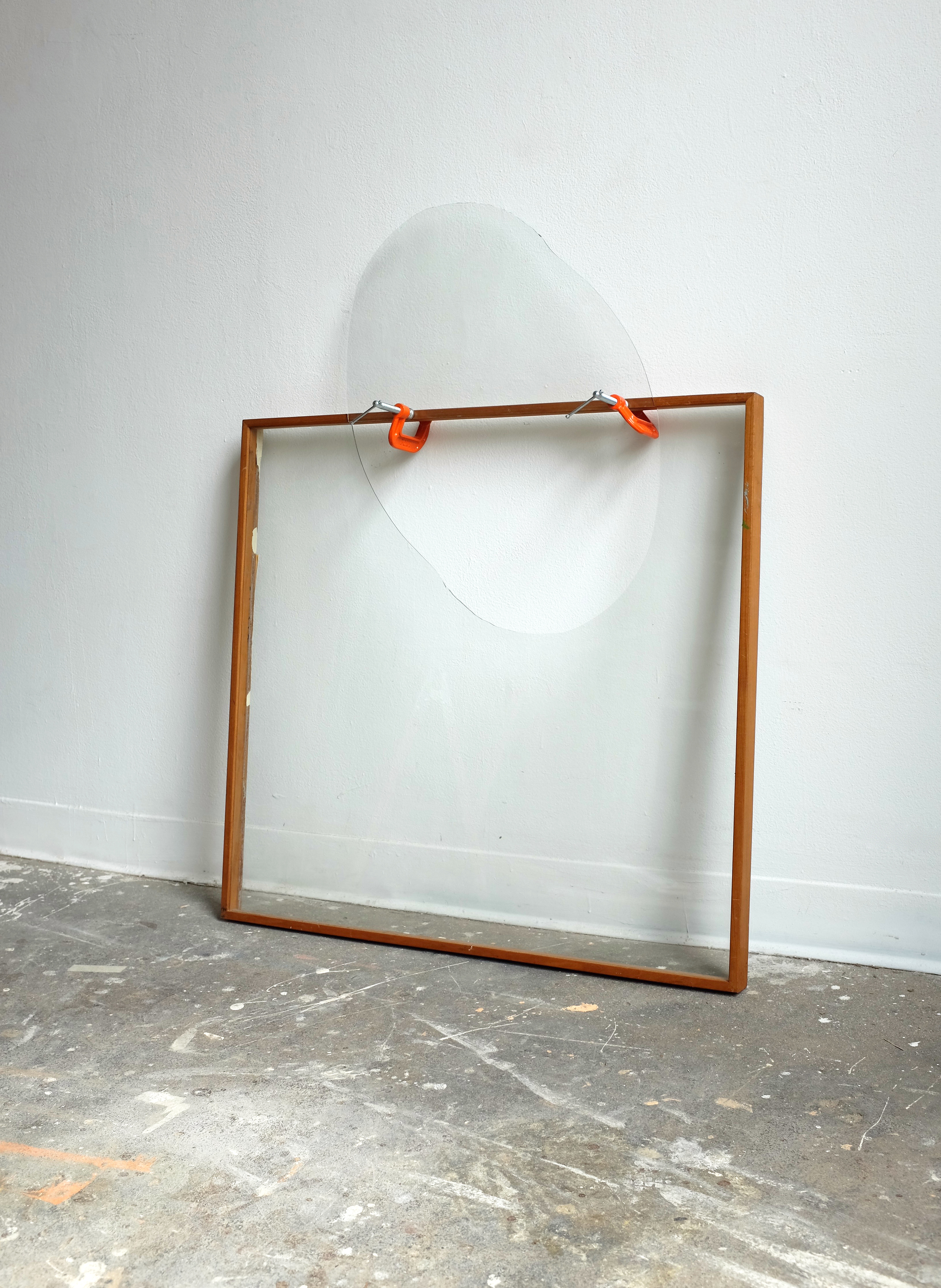  Glass, frame, C clamps  42 x 30.5 x 5",&nbsp;2016 