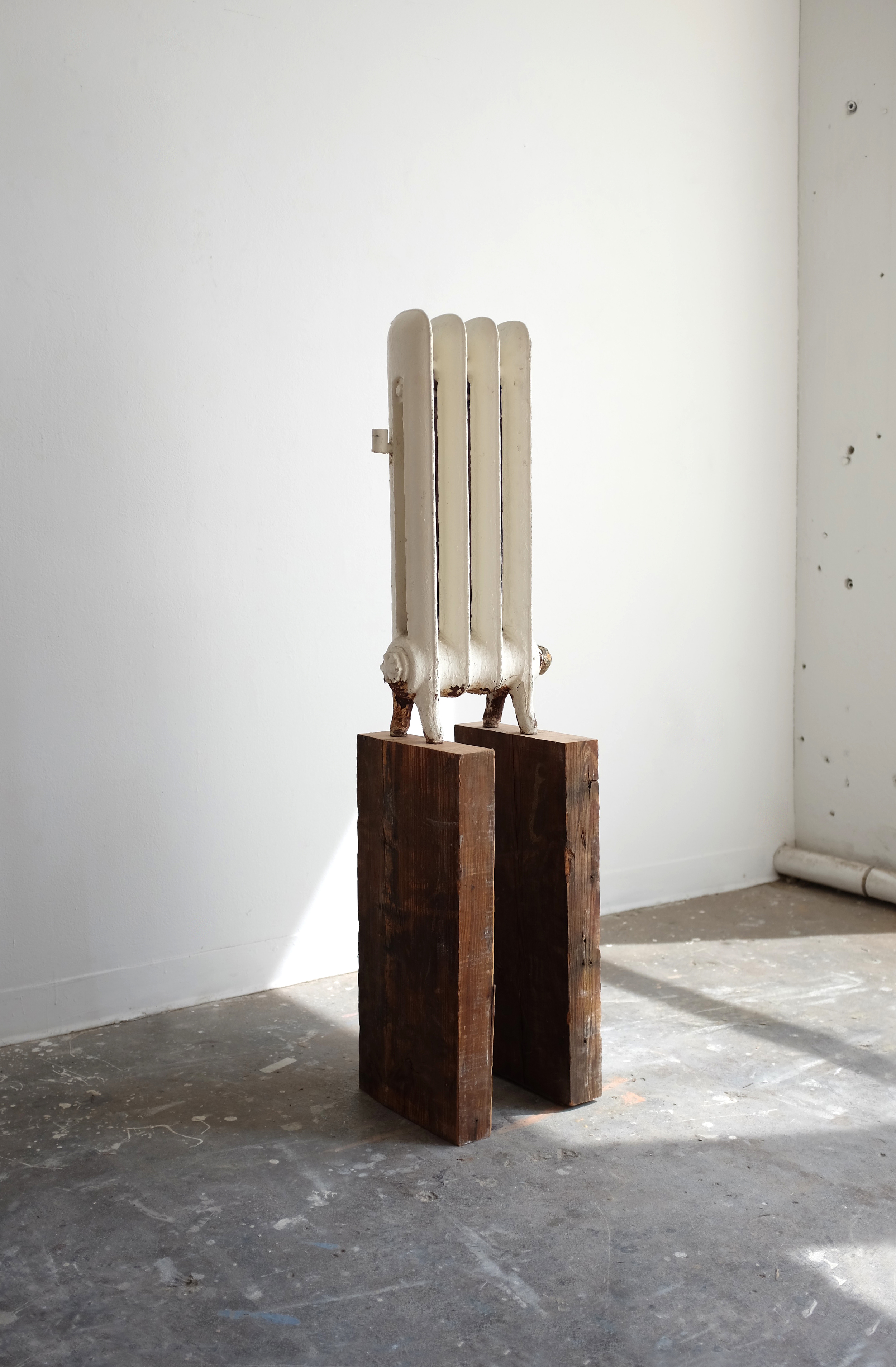  Wood, radiator  49 x 13 x 11.5", 2016 