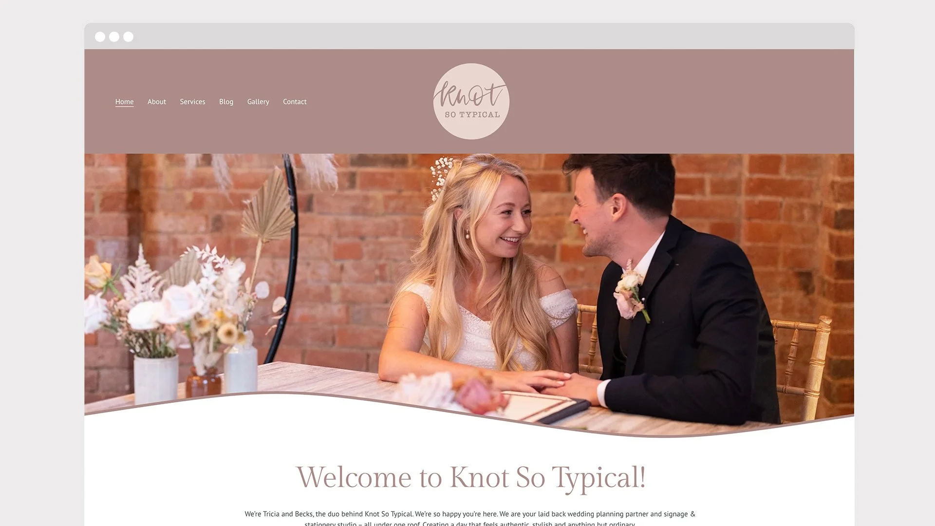 Knot So Typical website design