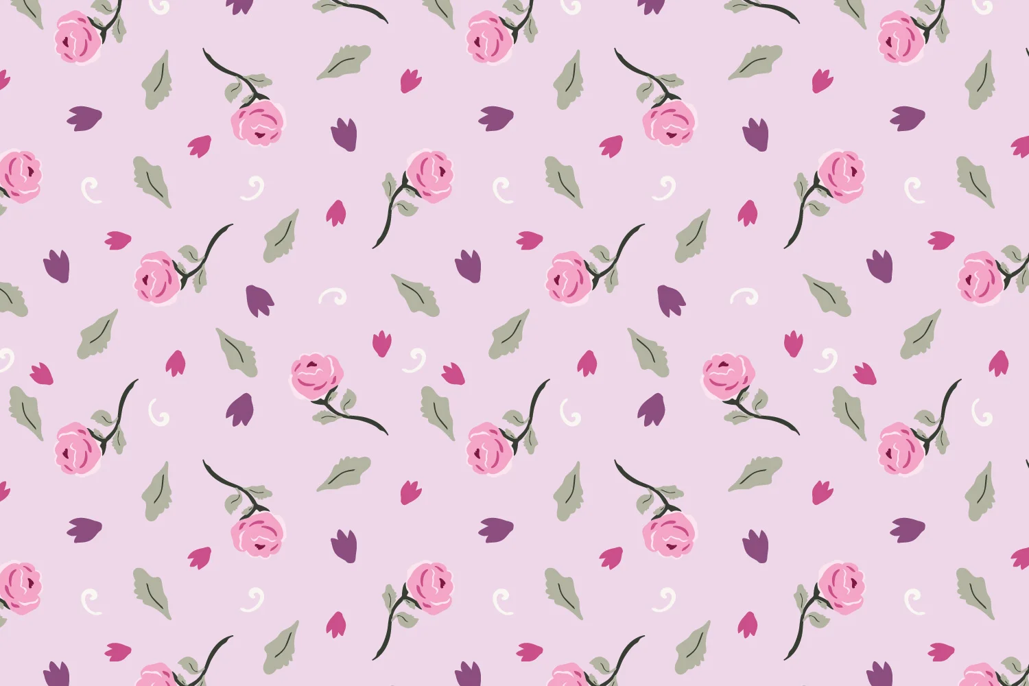 Secondary Pattern: Blooming Stem