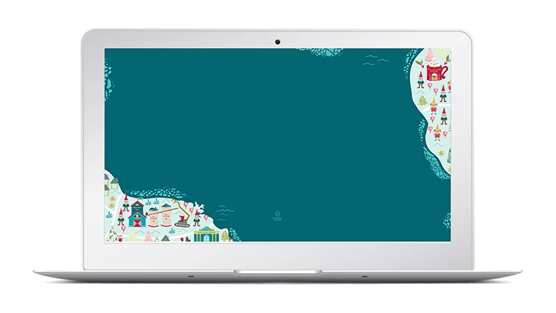 North Pole Map - Christmas Wallpaper Design