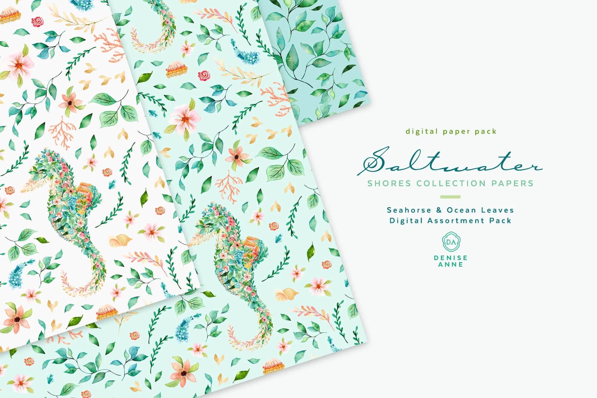 seahorse-ocean-leaves-digital-paper-pack-image-3.jpg