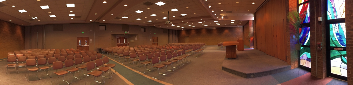 The Room 200 Complex set up auditorium-style