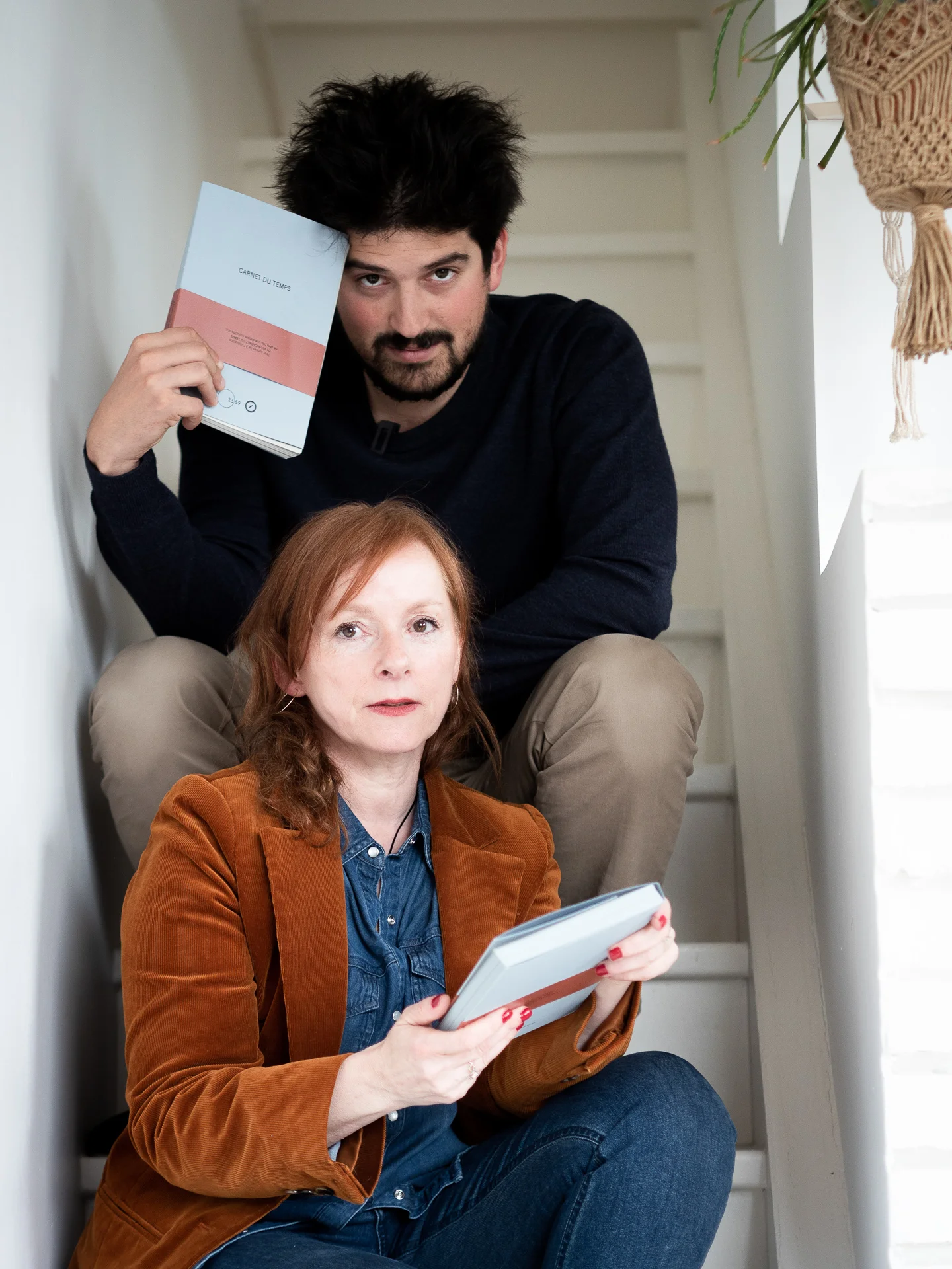 Anne Humbert, fondatrice de 23heures59editions et Alexandre Dana, fondateur de LiveMentor, co-éditeurs du carnet du temps.