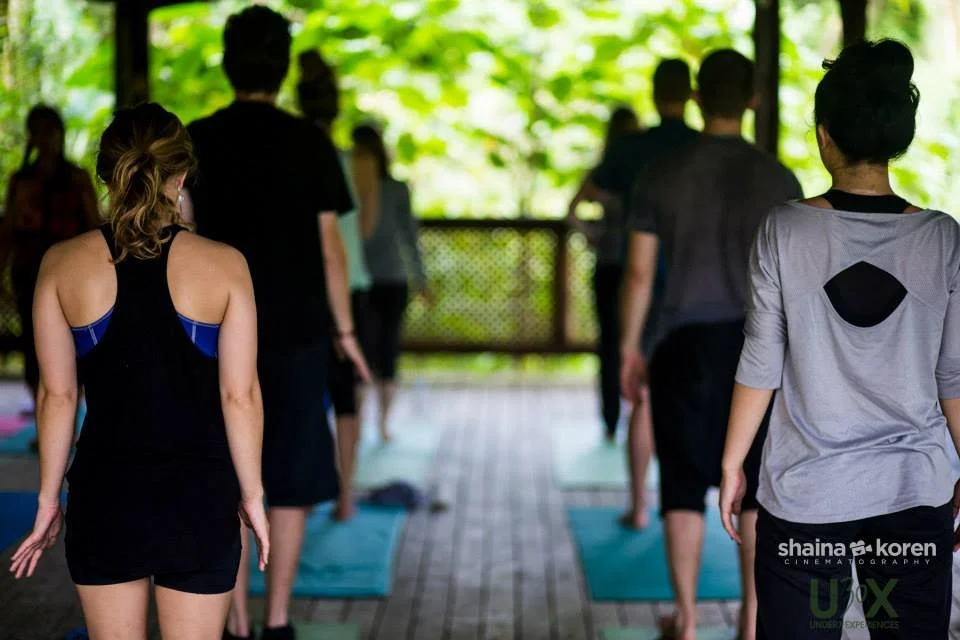 Yoga at the shala at Rancho Margot