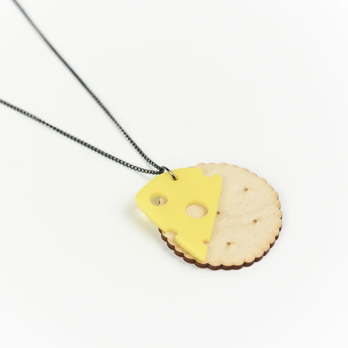 acrylic cheese necklace