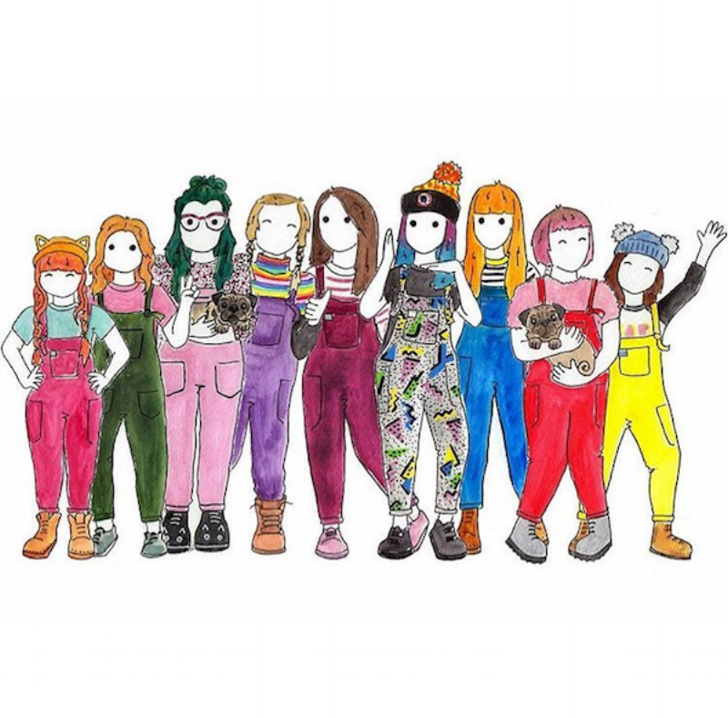 A new ‘What WE Wore Today’ doodle and we wore all the Lucy & Yak dungas!