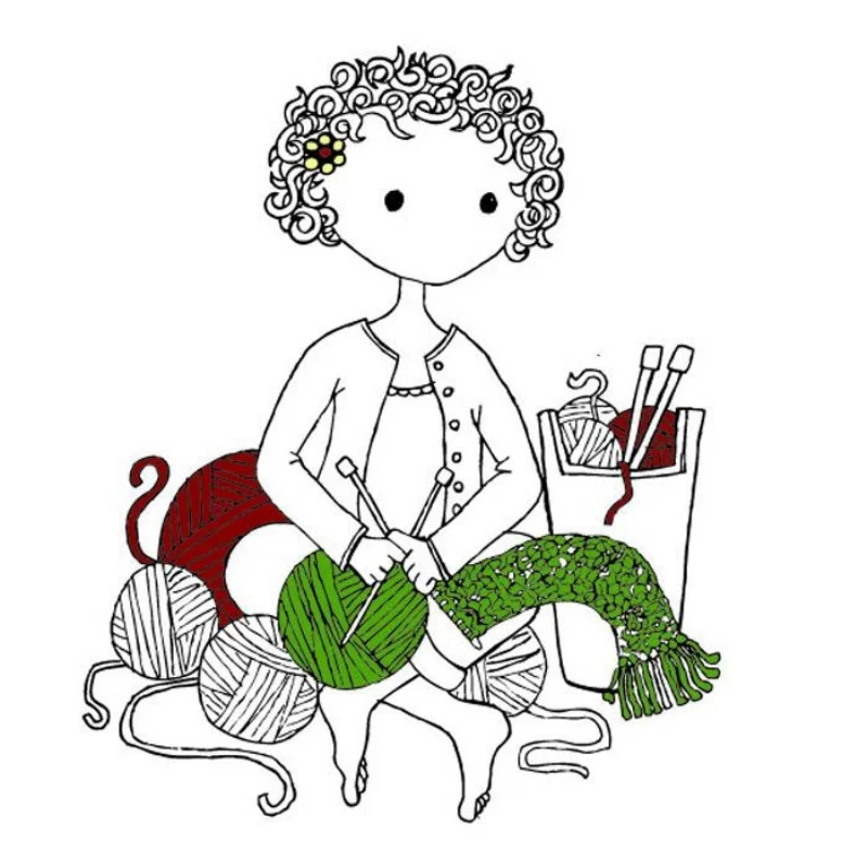 Amy and her mad knitting skills โจ 2006