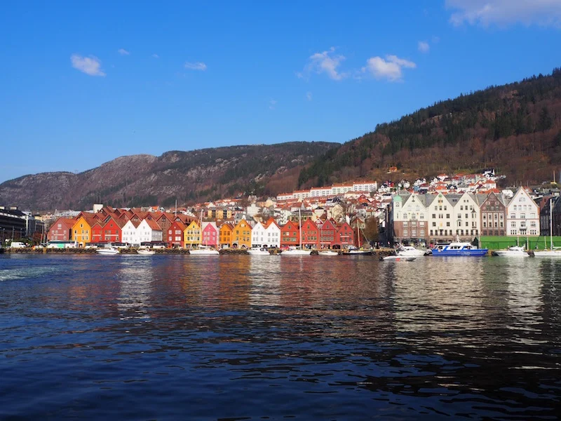 Looking over to Bryggen from the other side of Bergen Harbour