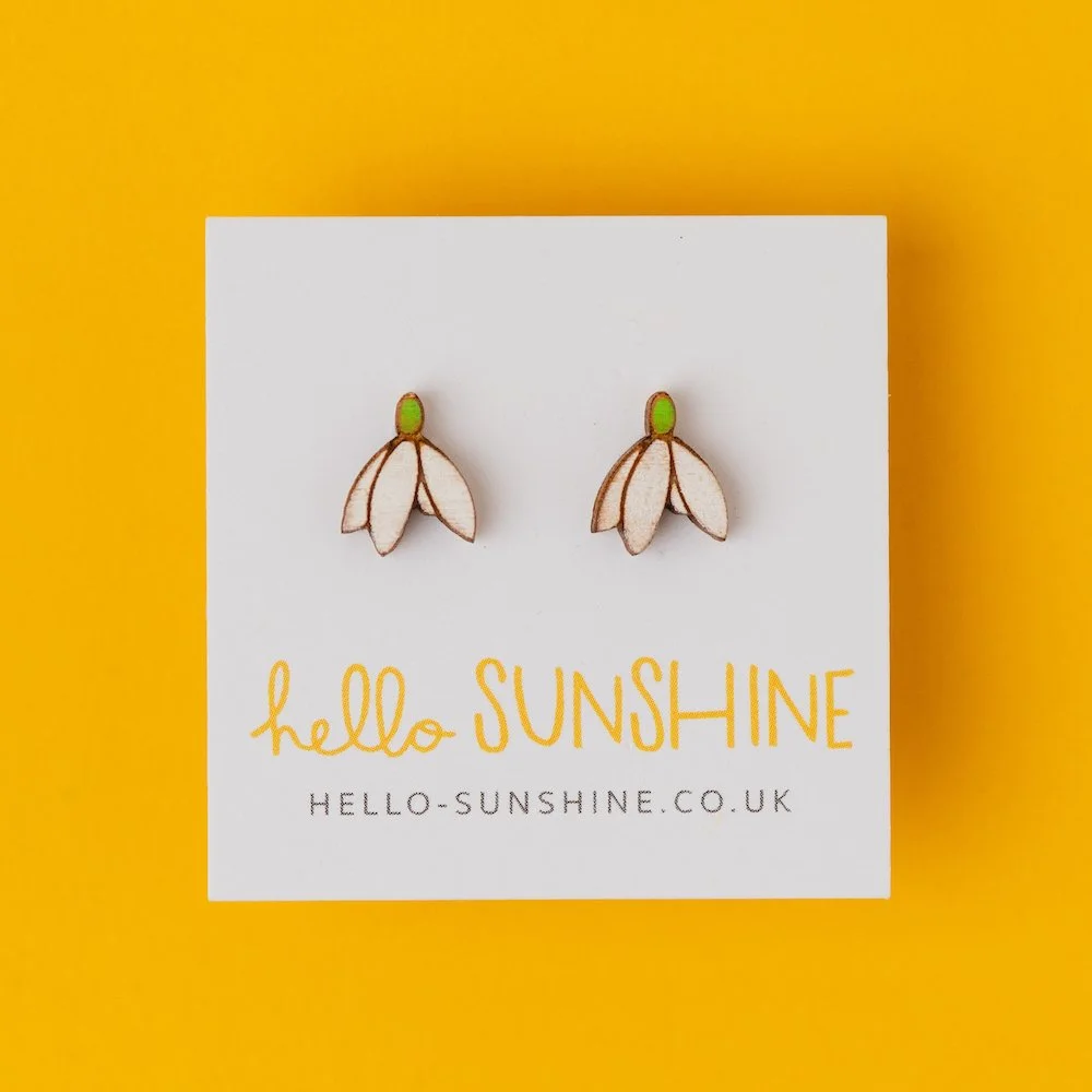 SNOWDROP STUD EARRINGS