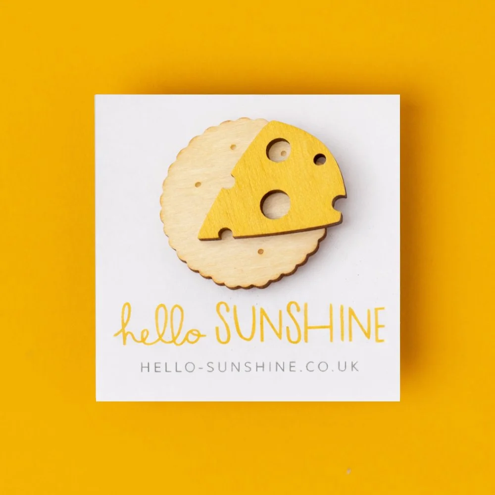 CHEESE and BISCUIT LAPEL PIN