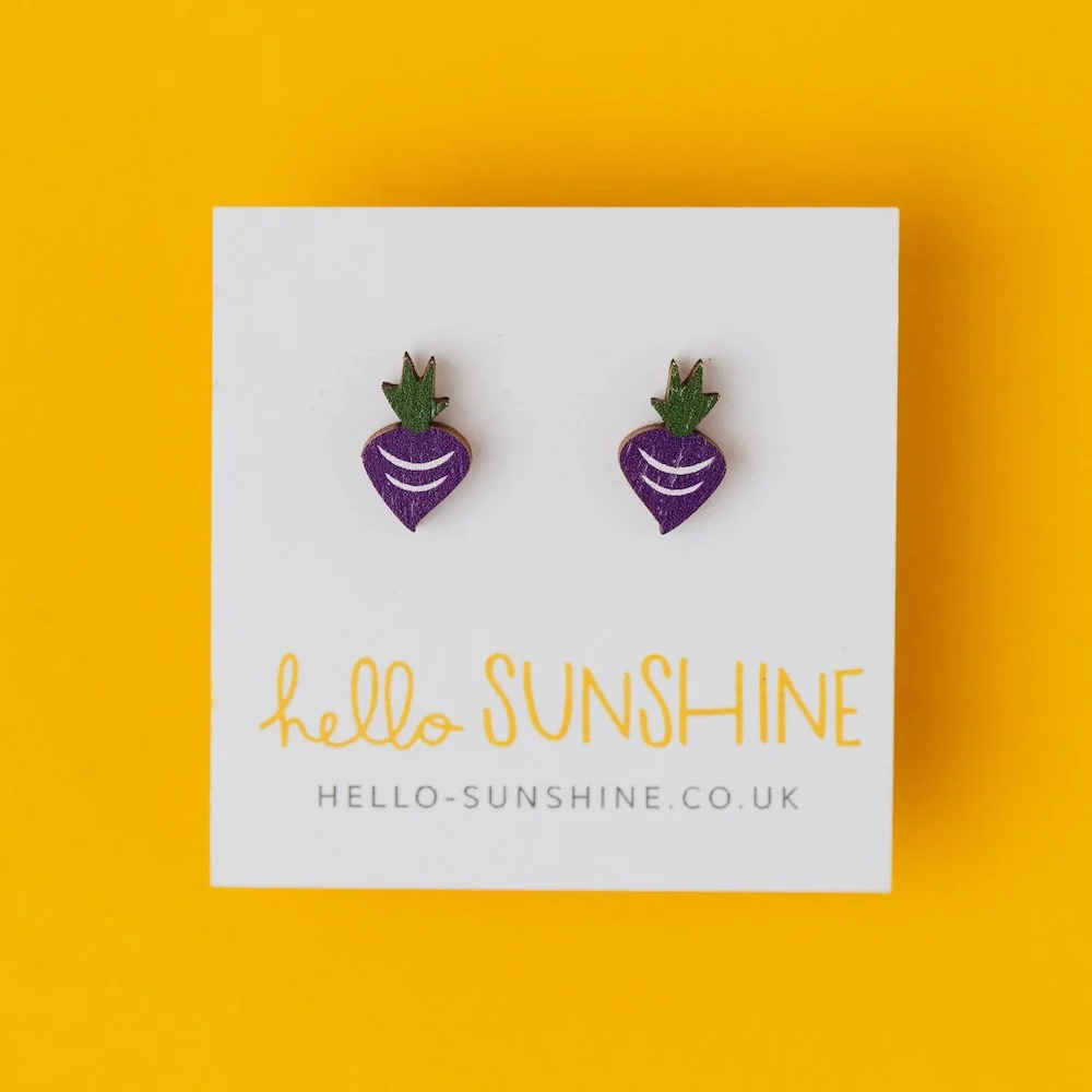 BEETROOT STUD EARRINGS