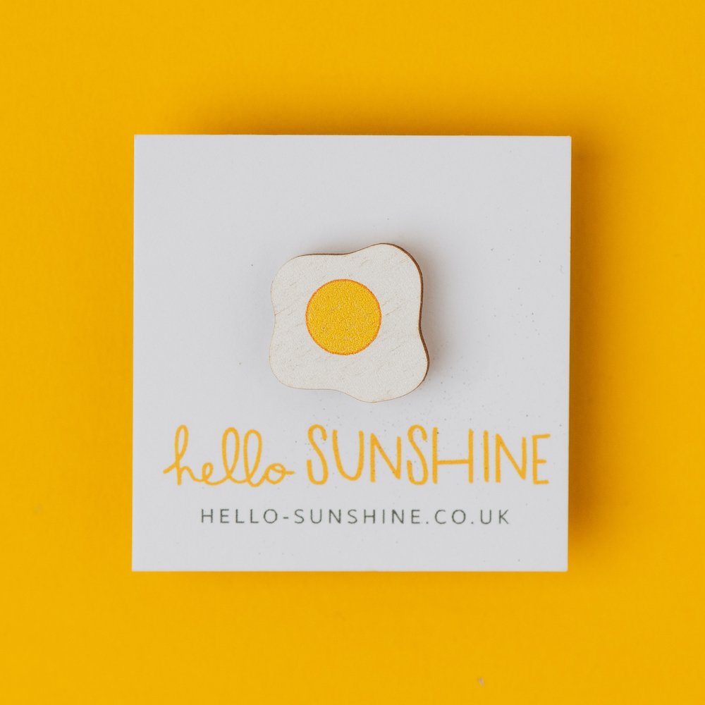 FRIED EGG LAPEL PIN