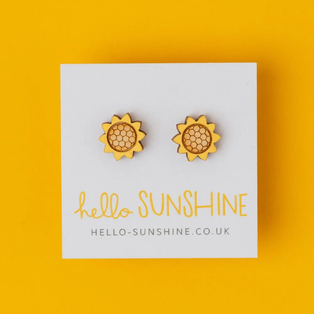 SUNFLOWER STUD EARRINGS