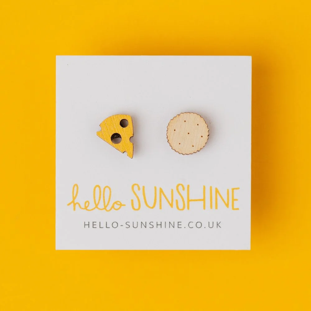 BISCUIT and CHEESE STUD EARRINGS