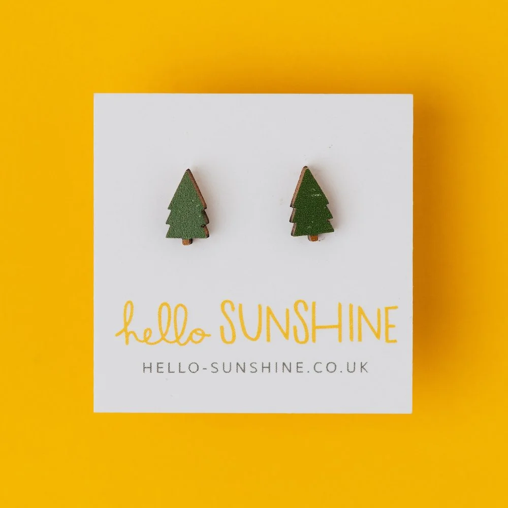 TREE STUD EARRINGS