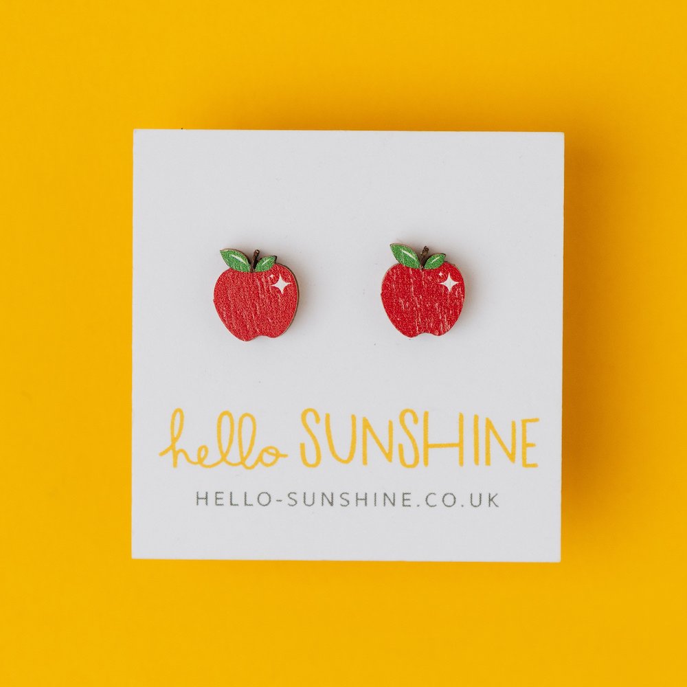 APPLE STUD EARRINGS