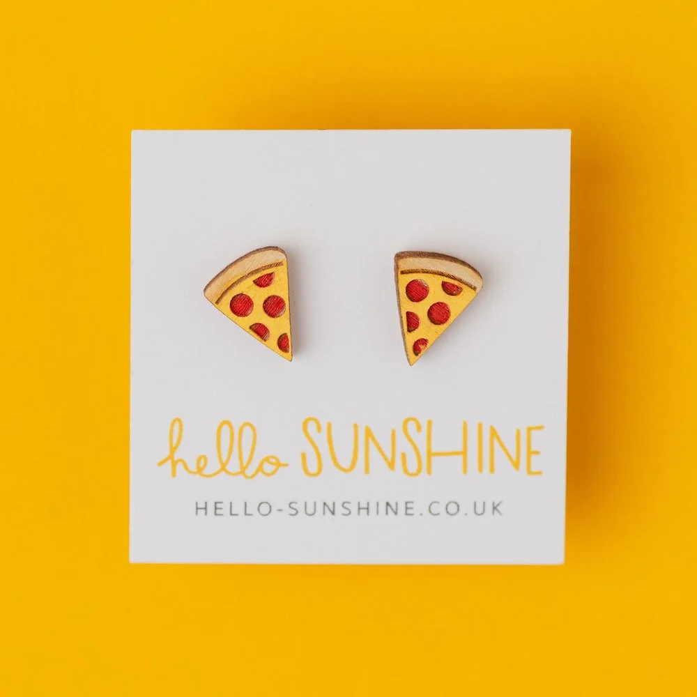 PIZZA STUD EARRINGS