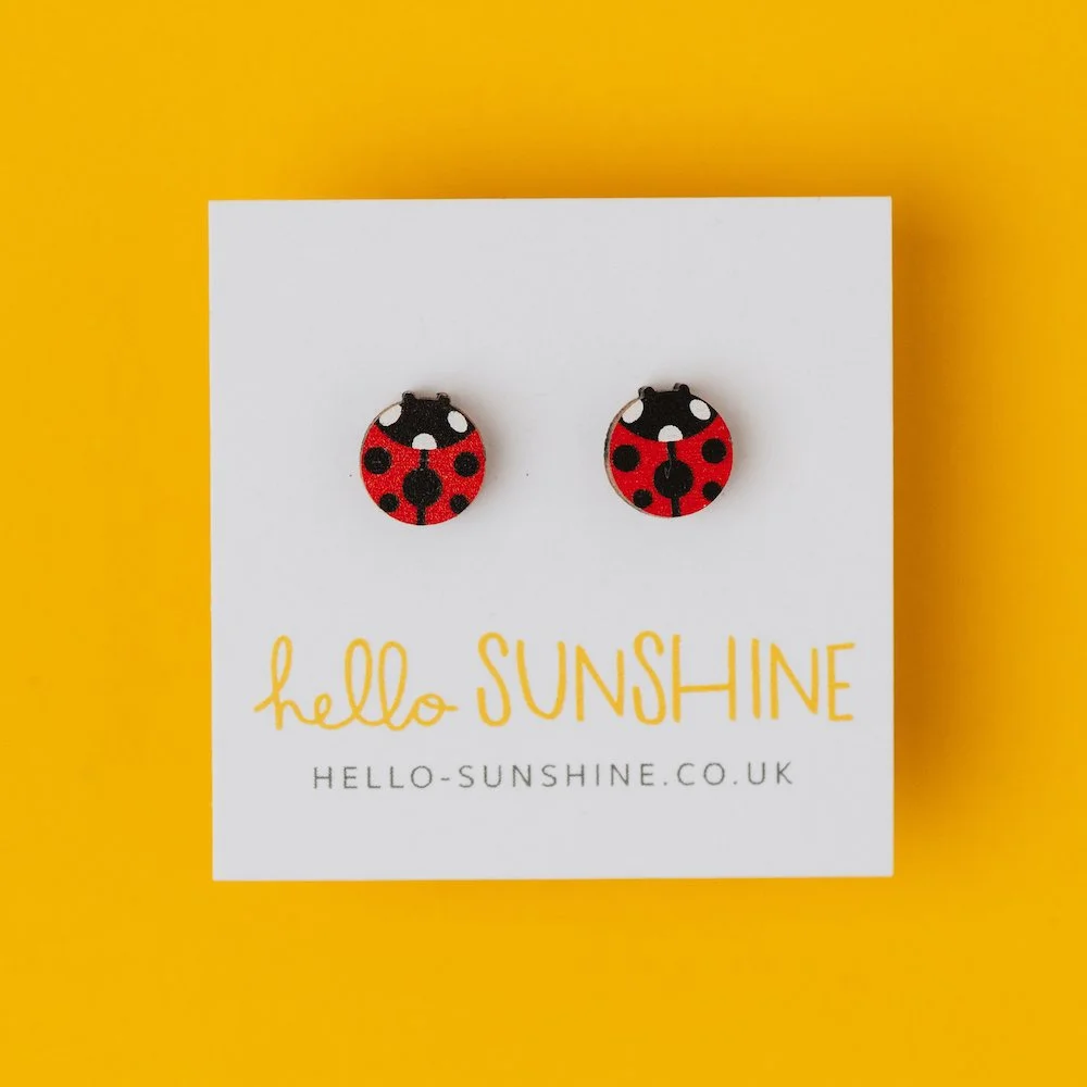 LADYBIRD STUD EARRINGS