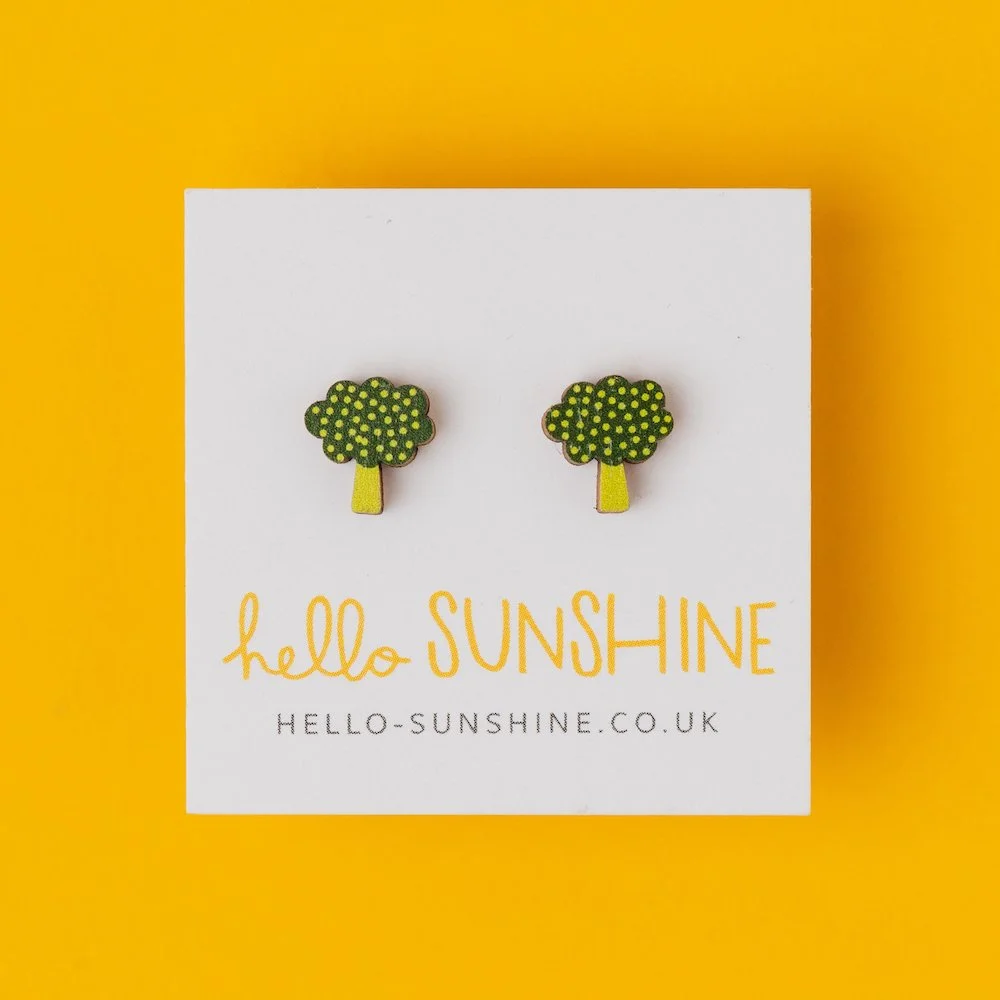 BROCCOLI STUD EARRINGS