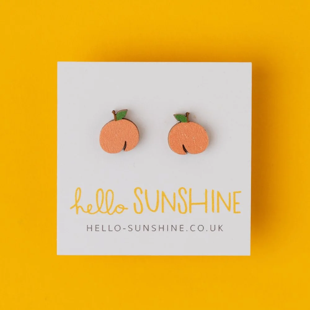 PEACH STUD EARRINGS