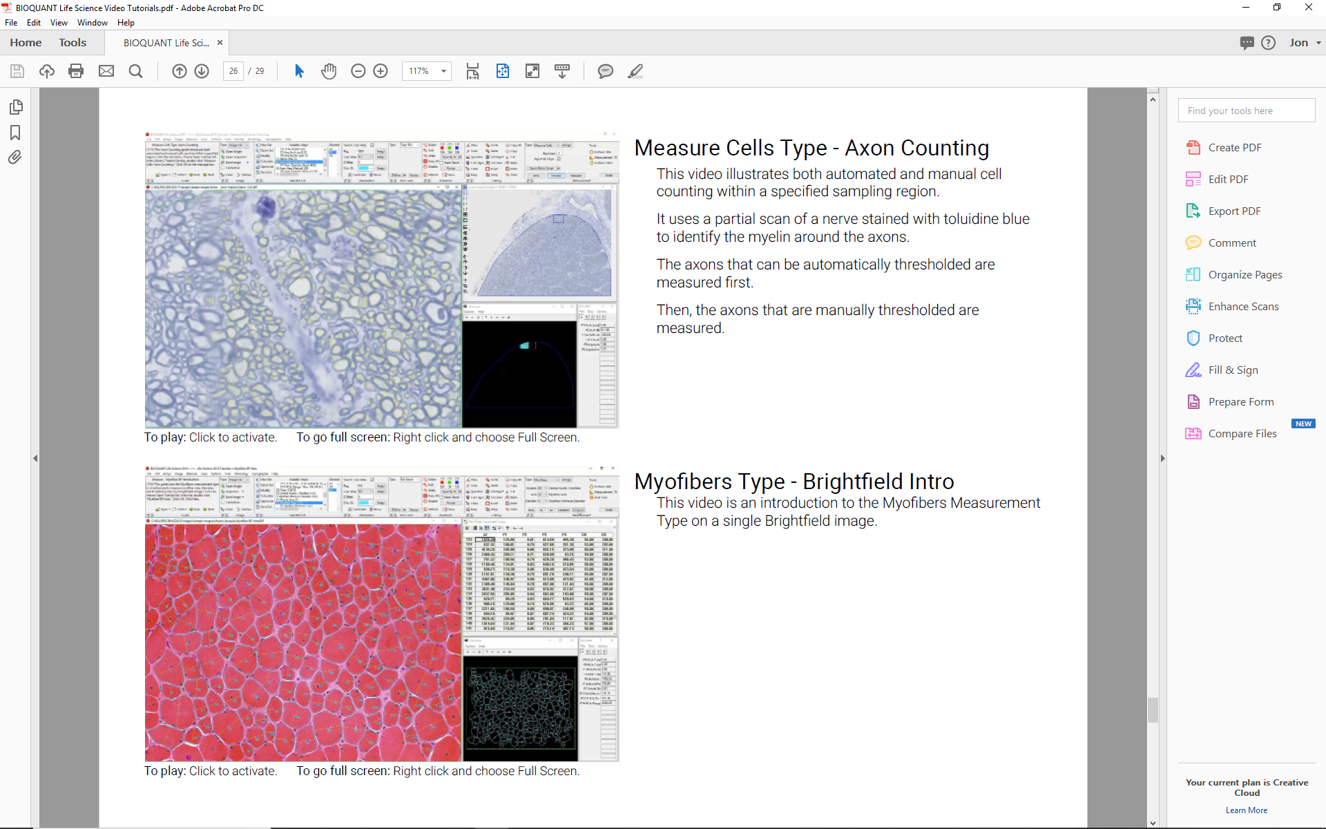 Videos are in PDF Manual, Help, and eBook
