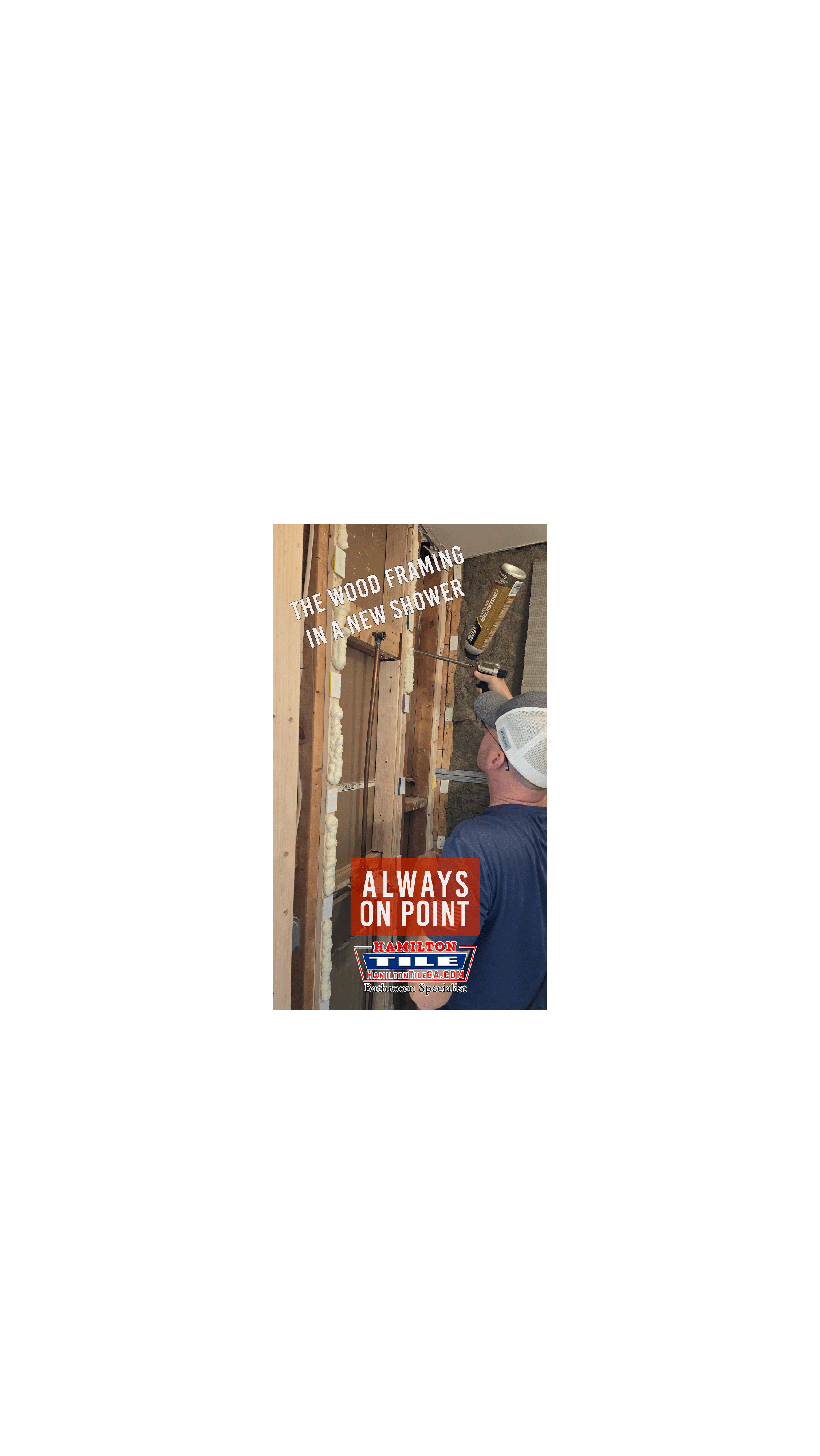 Wood framing behind your tile: It’ll always be on point.