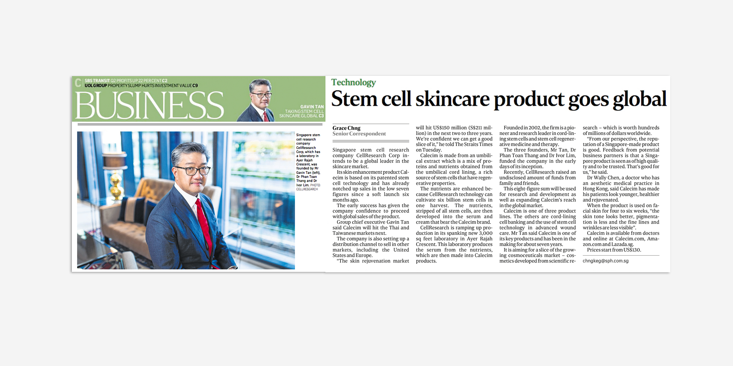 Stem cell skincare goes global