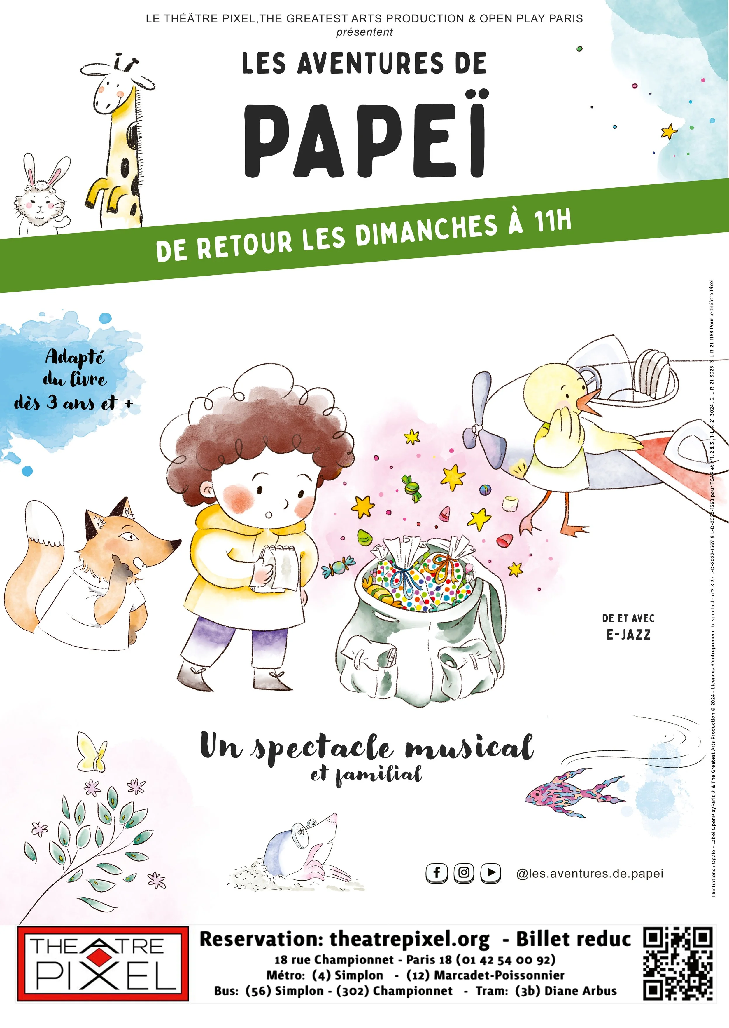 Les aventures de Papeï - Le spectacle musical au théâtre Pixel à Paris (18ème)