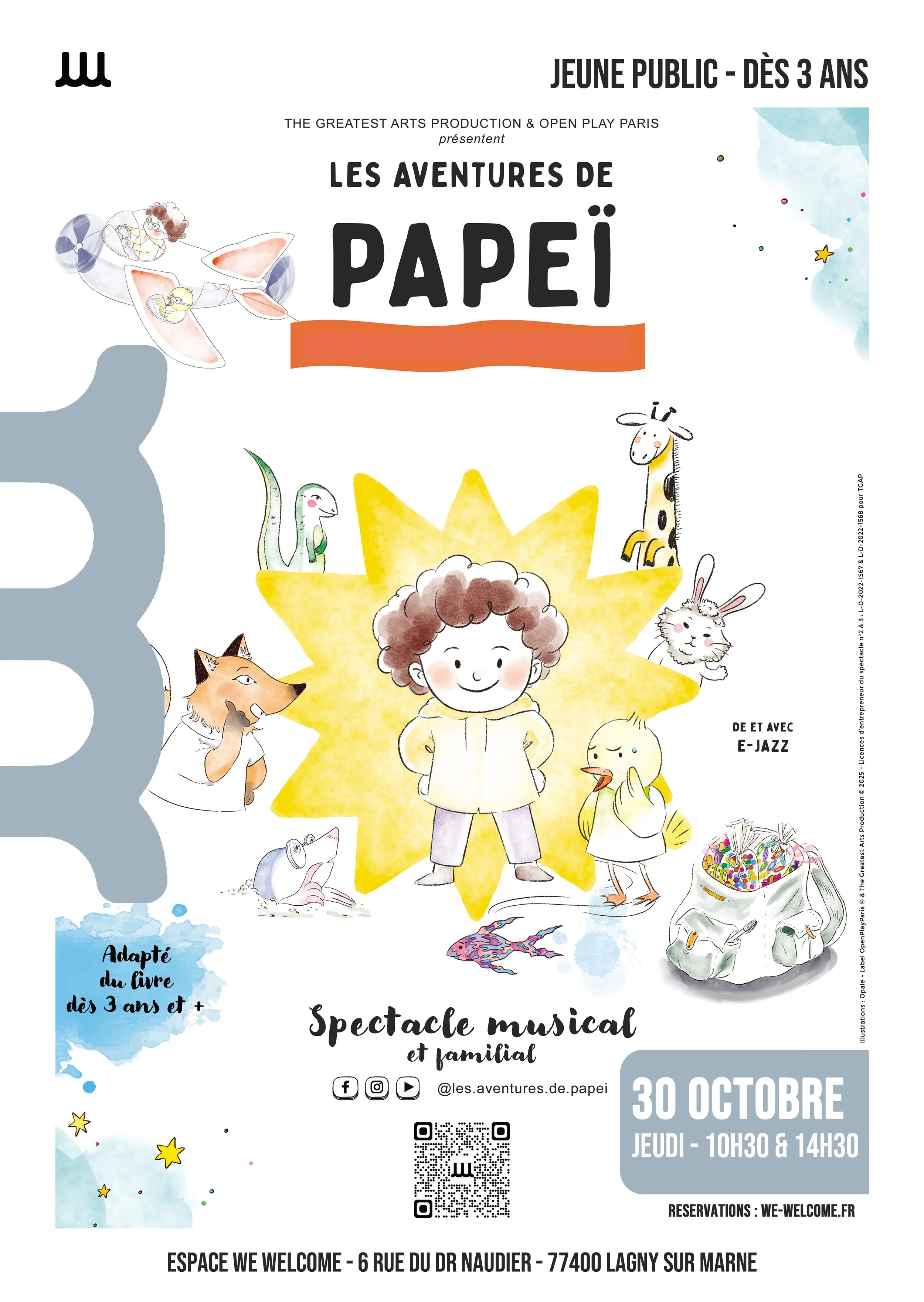 Les aventures de Papeï - Le spectacle musical à l'espace We Welcome de Lagny Sur Marne (77)