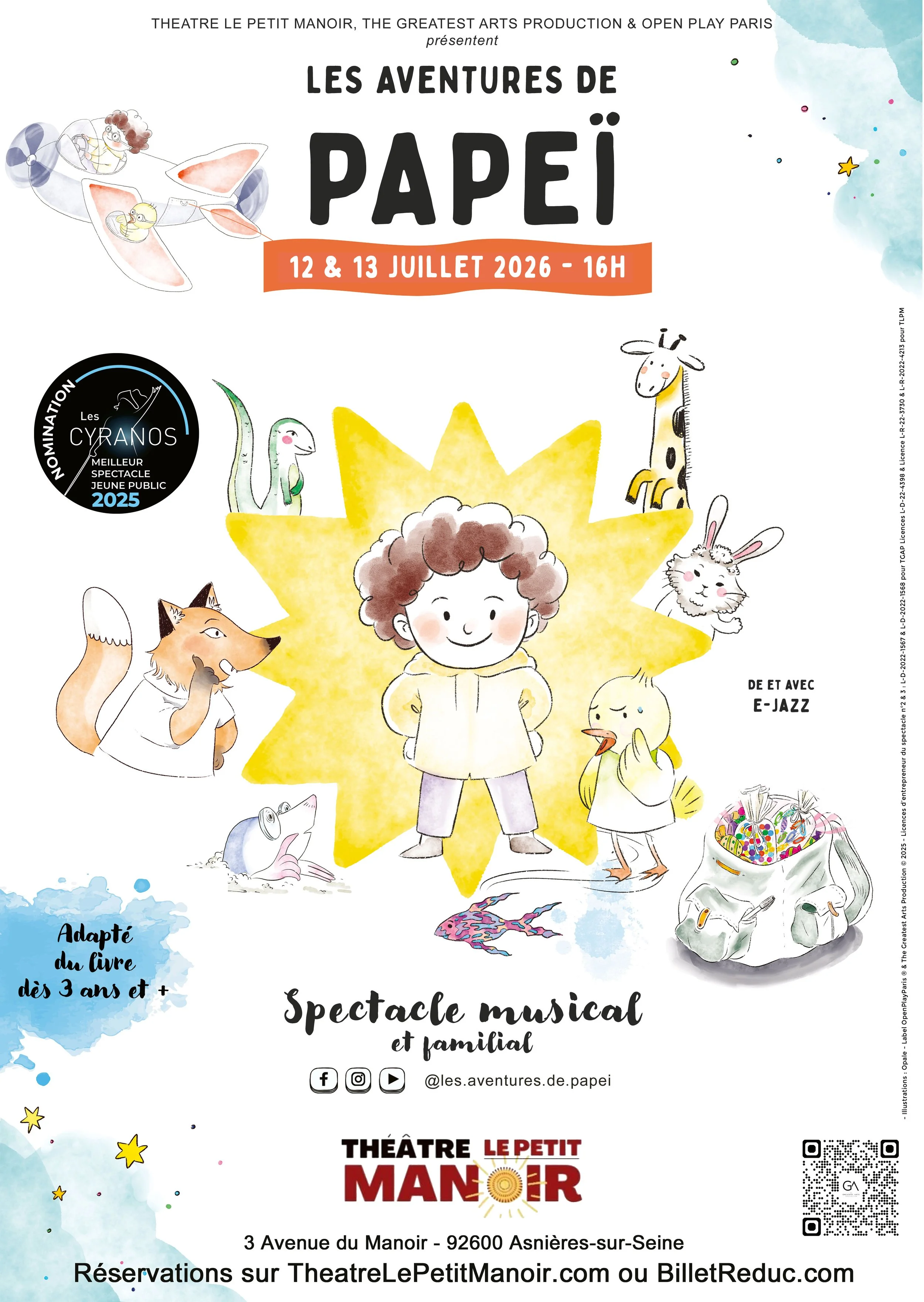 Les aventures de Papeï - Le spectacle musical au théâtre Le Petit Manoir à Asnières-sur-Seine (92)