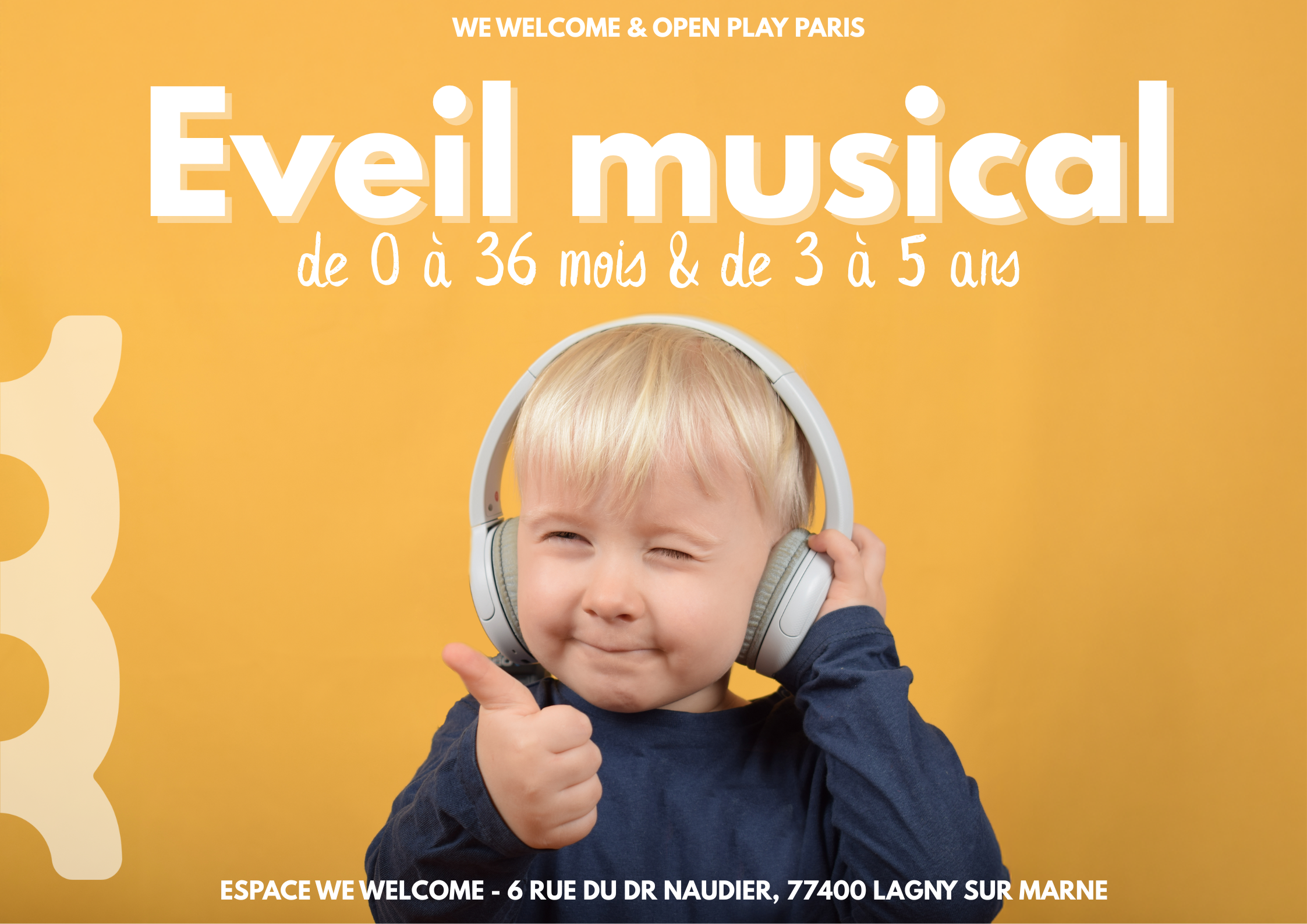 Ateliers d'éveil musical au We Welcome à Lagny sur Marne (77)